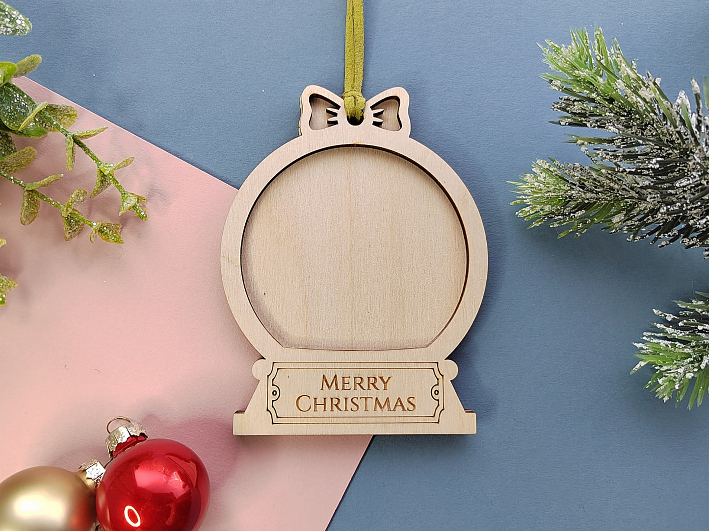 Children's Drawing Christmas Bauble - Bow Top