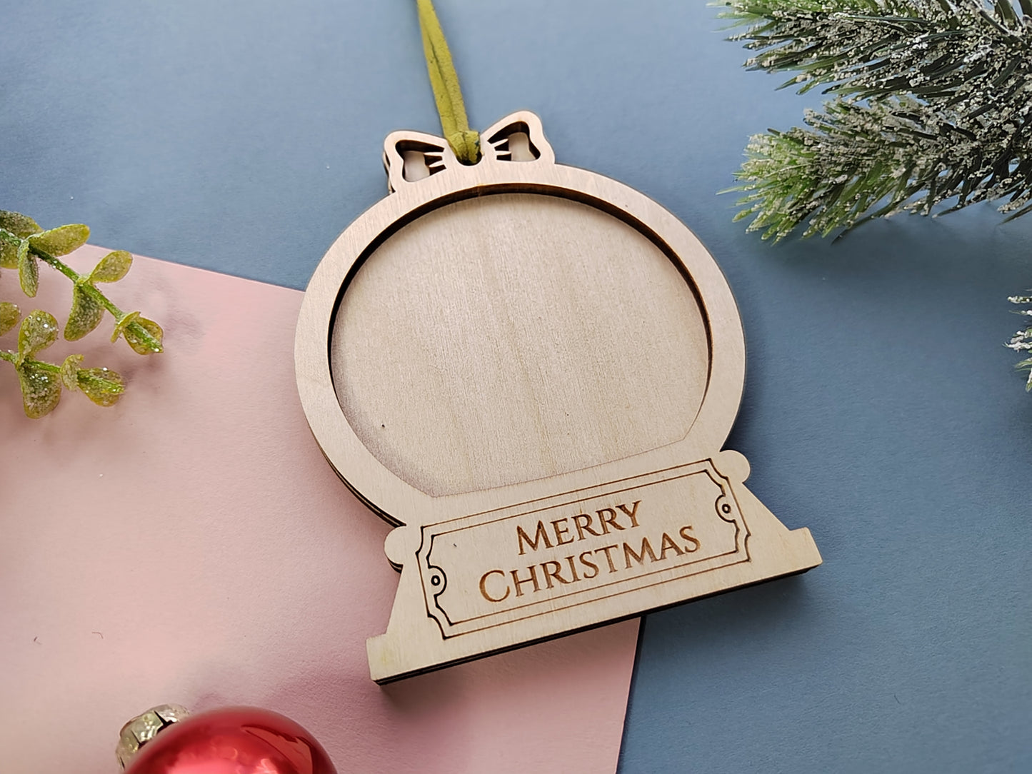 Children's Drawing Christmas Bauble - Bow Top