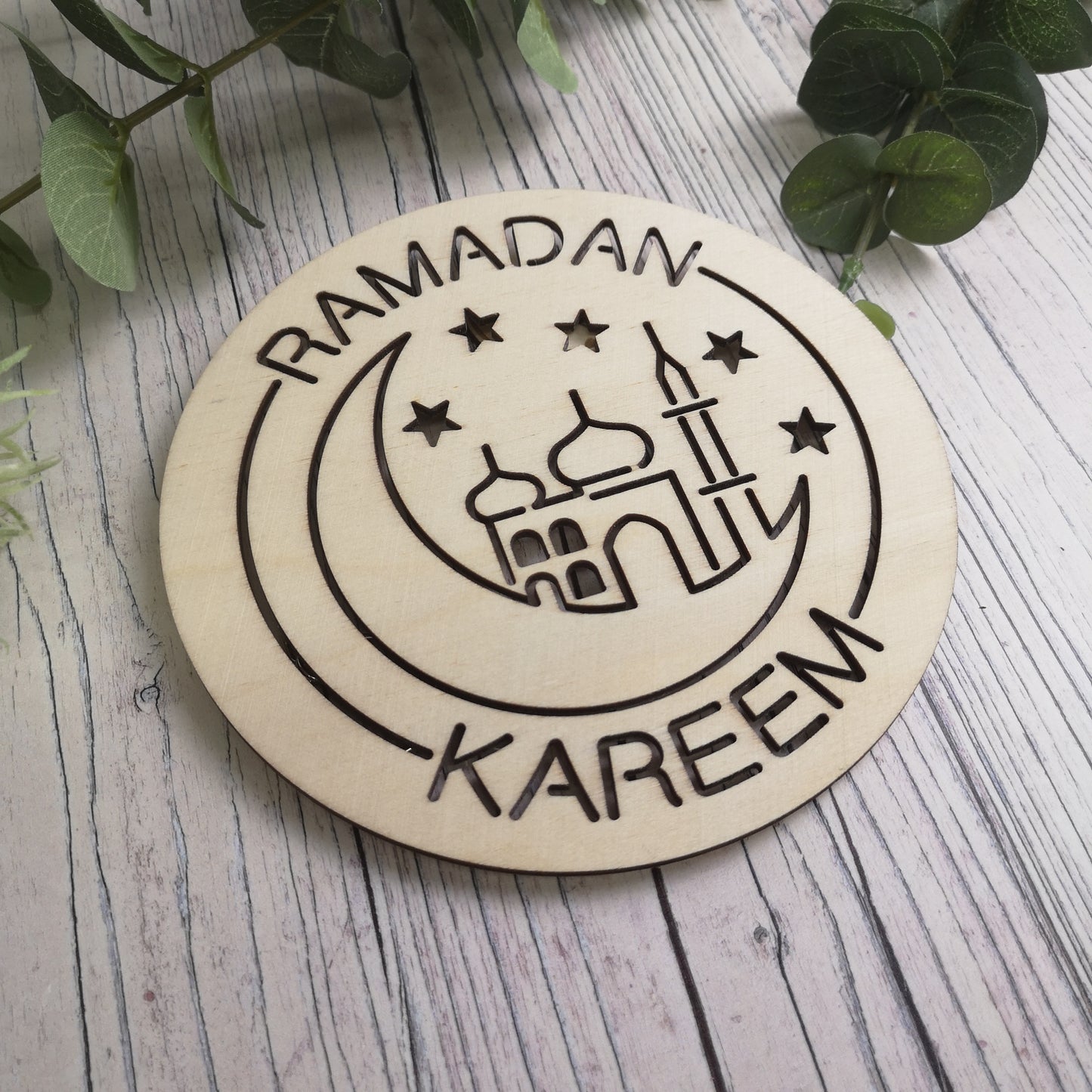 Ramadan Kareem - Wooden Hanging Plaque