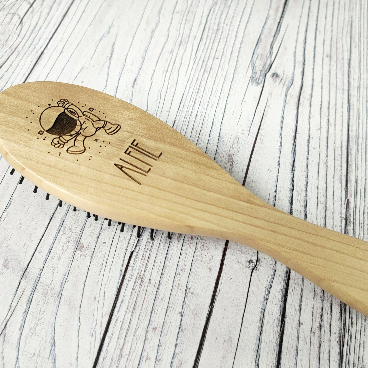 Wooden Hair Brush - Astronaut
