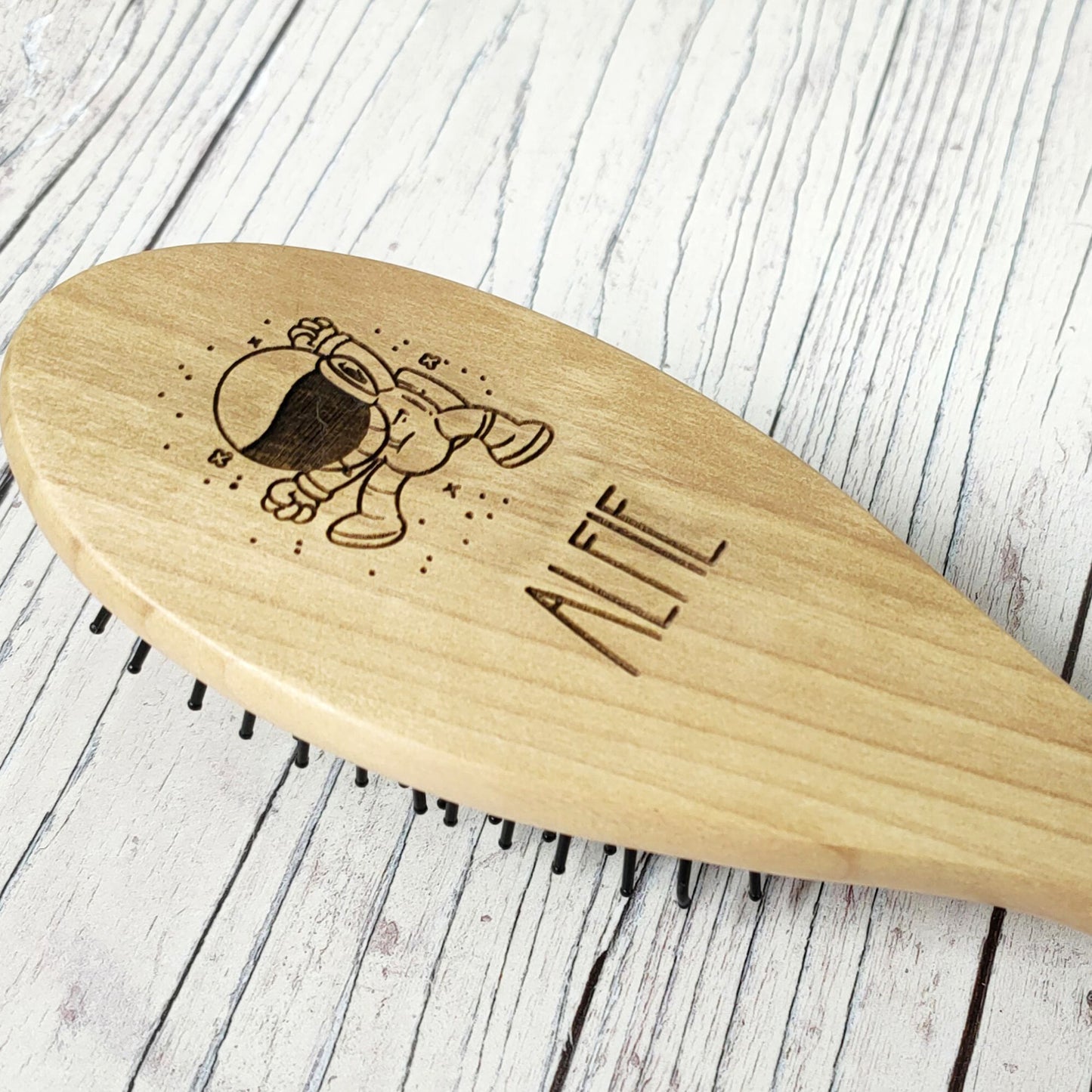 Wooden Hair Brush - Astronaut