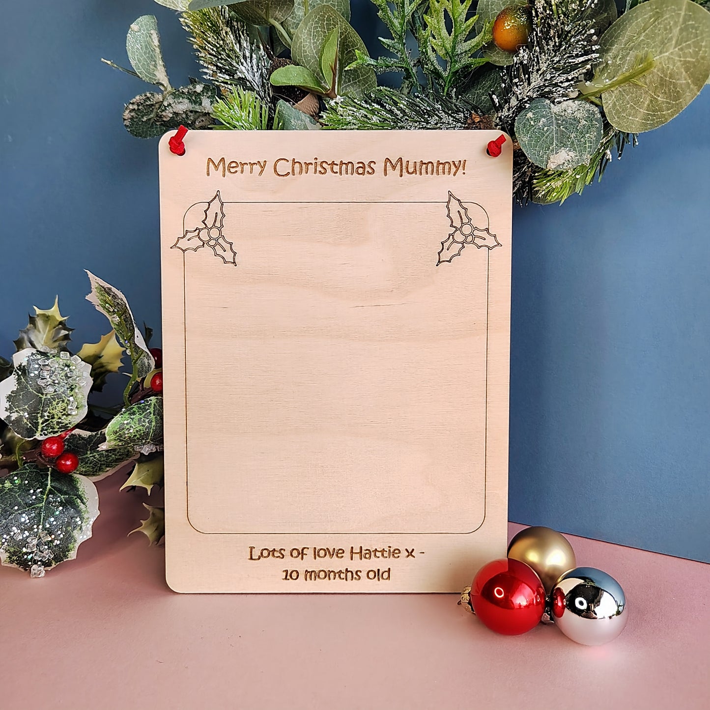 Children's Christmas Drawing Plaque