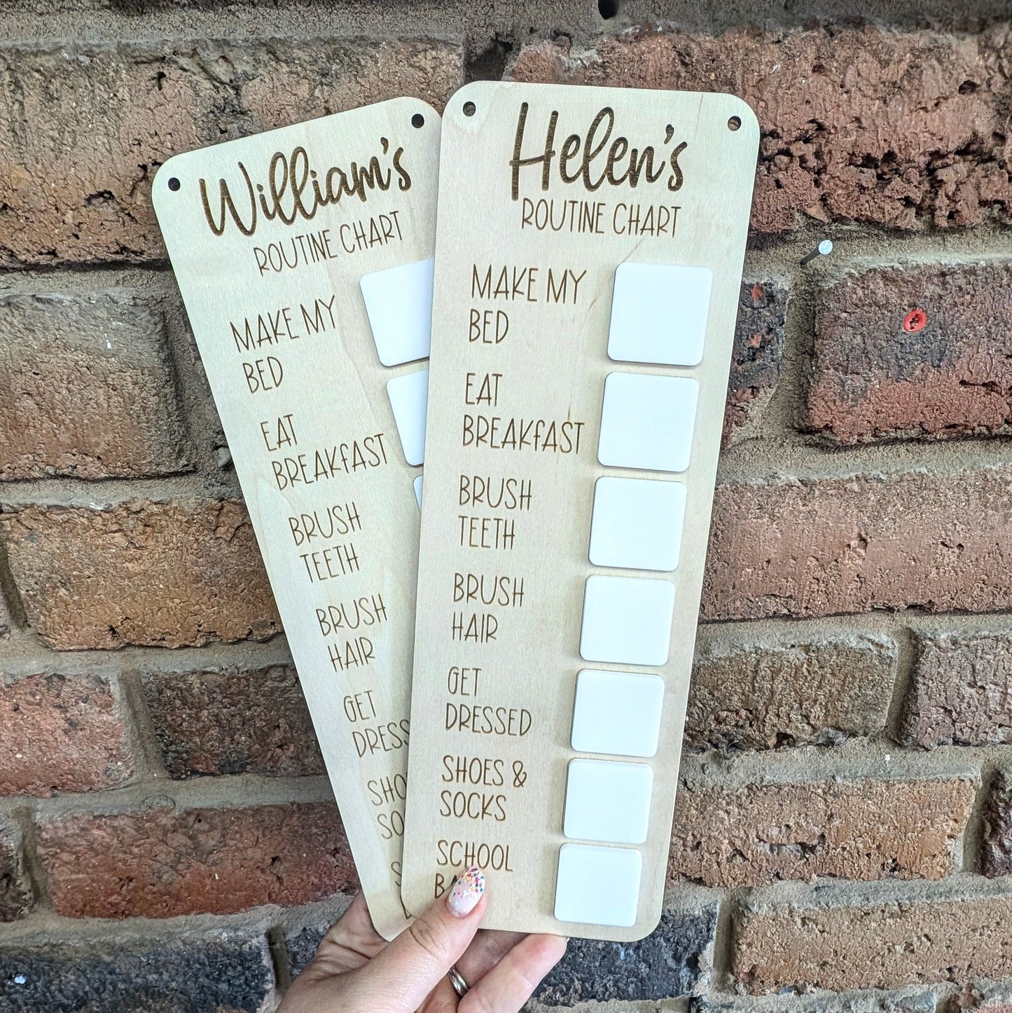 Personalised Routine Chart, Custom Jobs Chart, Dry Erase Chore Chart For Kids
