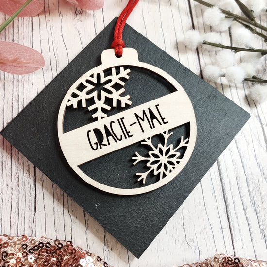 Personalised Snowflake Christmas Bauble