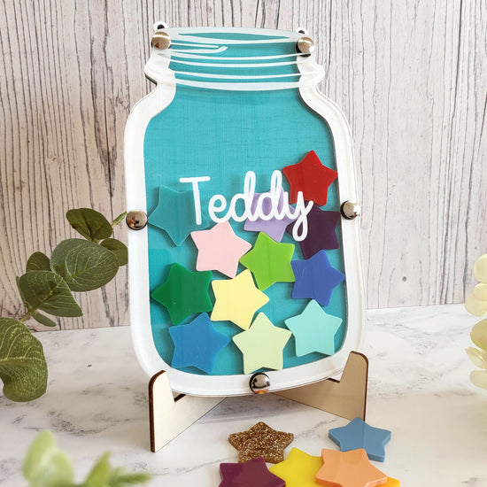 Turquoise and White Reward Jar