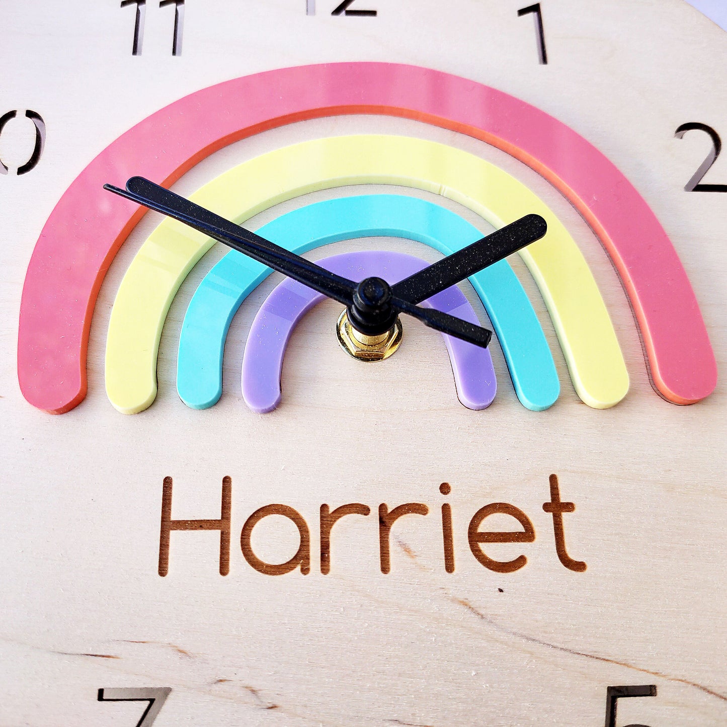 Pastel Rainbow Clock
